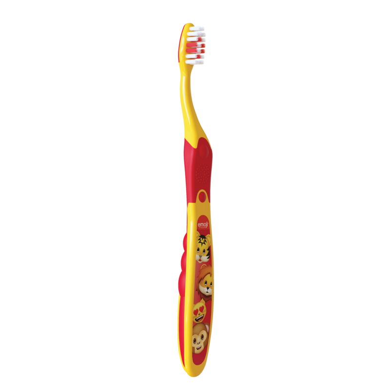 ELGYDIUM Emoji Kids szczoteczka do zębów dla dzieci w wieku od 2 do 6 lat
