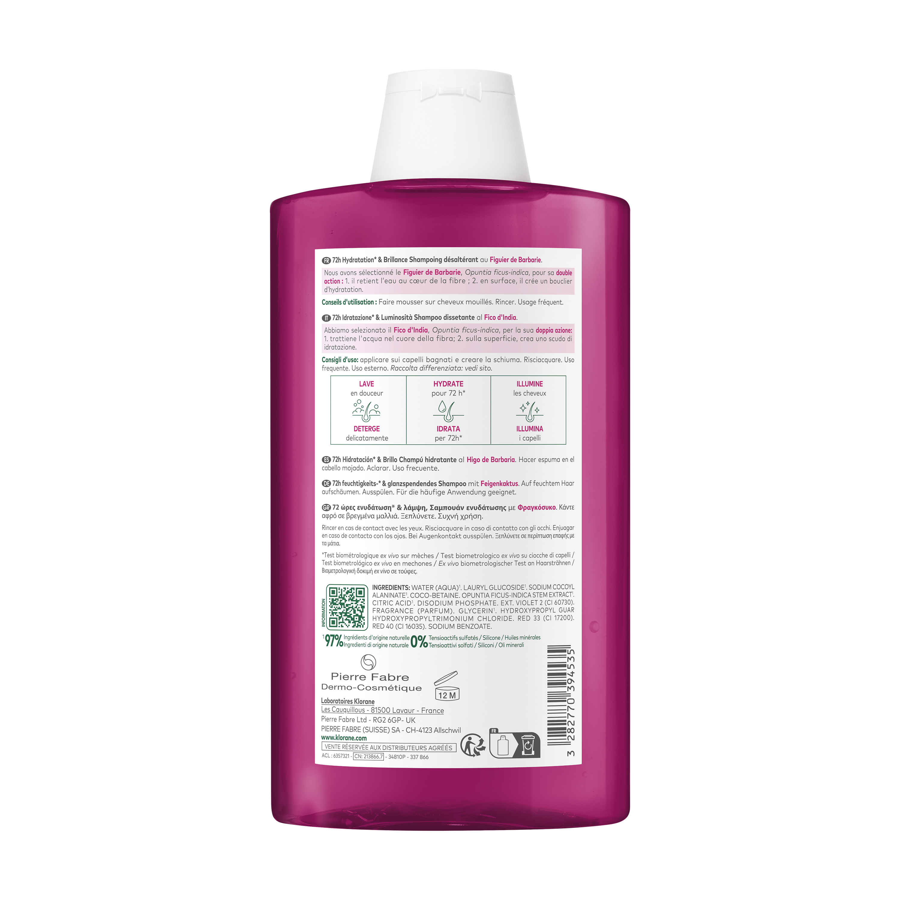 Shampoo idratante e illuminante al fico d’India