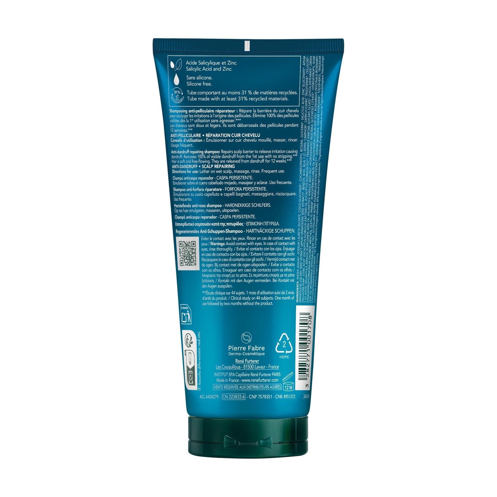 Shampoing Antipelliculaire Réparateur - Cuir chevelu à pellicules