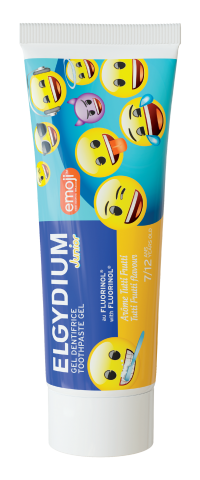  ELGYDIUM Пасти за зъби, ELGYDIUM JUNIOR EMOJI ДЕТСКА ПАСТА ЗА ЗЪБИ 7-12г 50мл