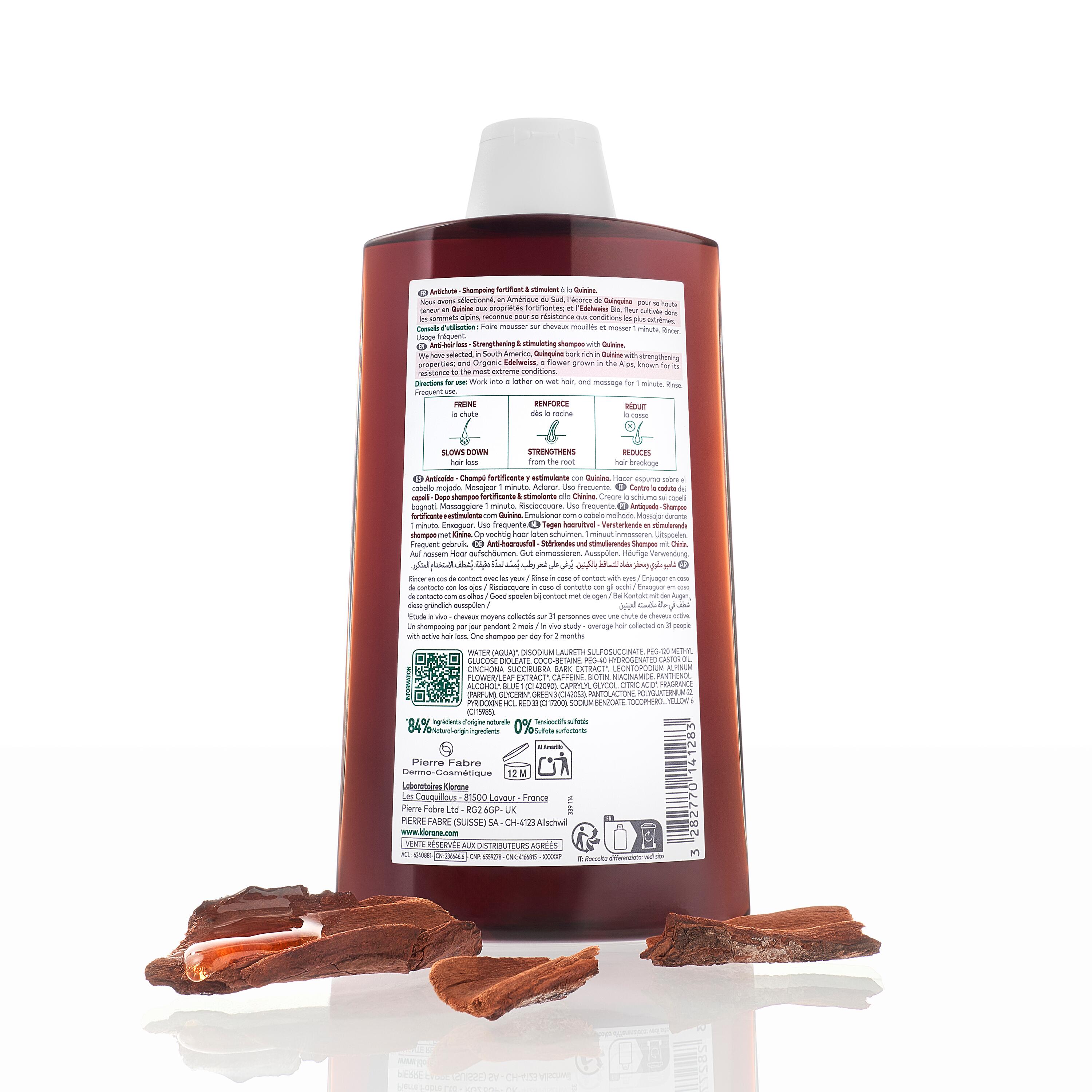 ANTICHUTE Shampoing fortifiant et stimulant à la Quinine