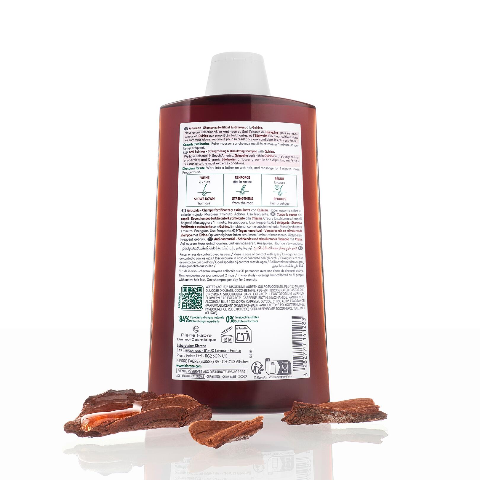 ANTICHUTE Shampoing fortifiant et stimulant à la Quinine