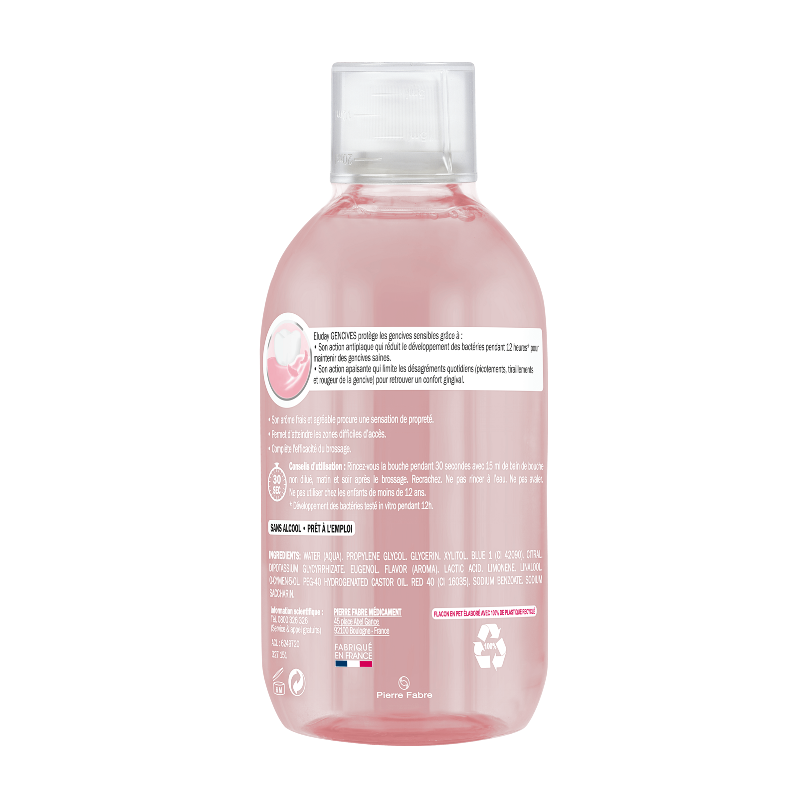 Eluday Gencives - bain de bouche quotidien soin gencives sensibles