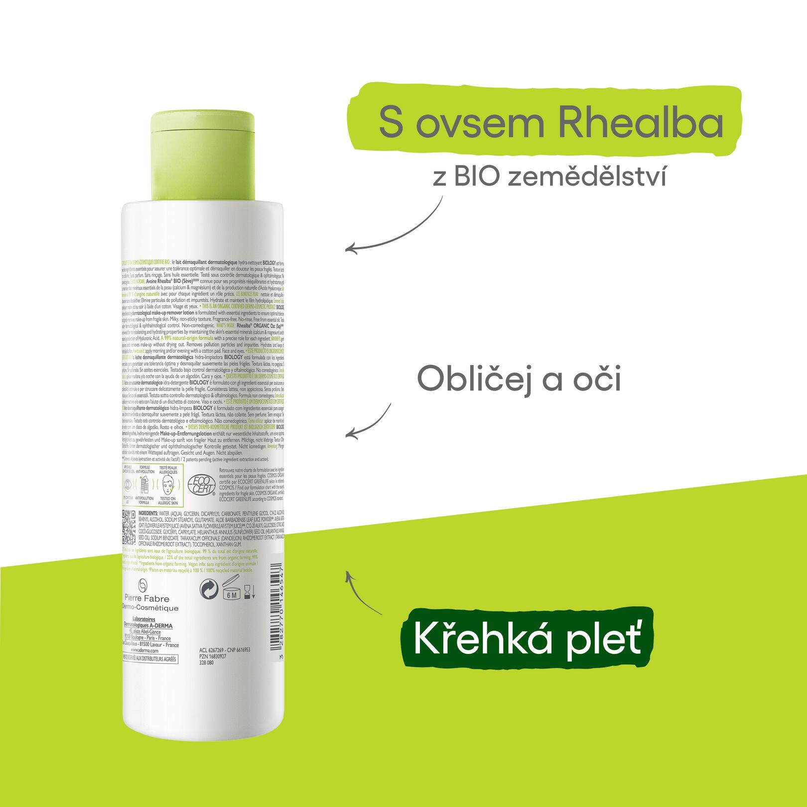 Dermatologické odličovacie mlieko HYDRATAČNÉ-ČISTIACE