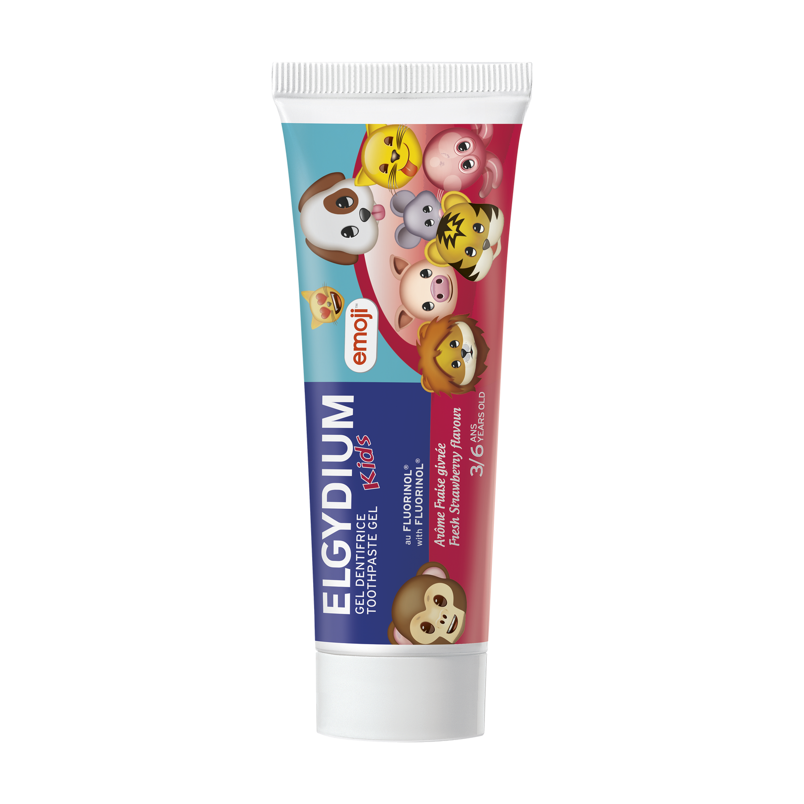 ELGYDIUM Kids Emoji Arôme Fraise givrée 3/6 ans – dentifrice enfant