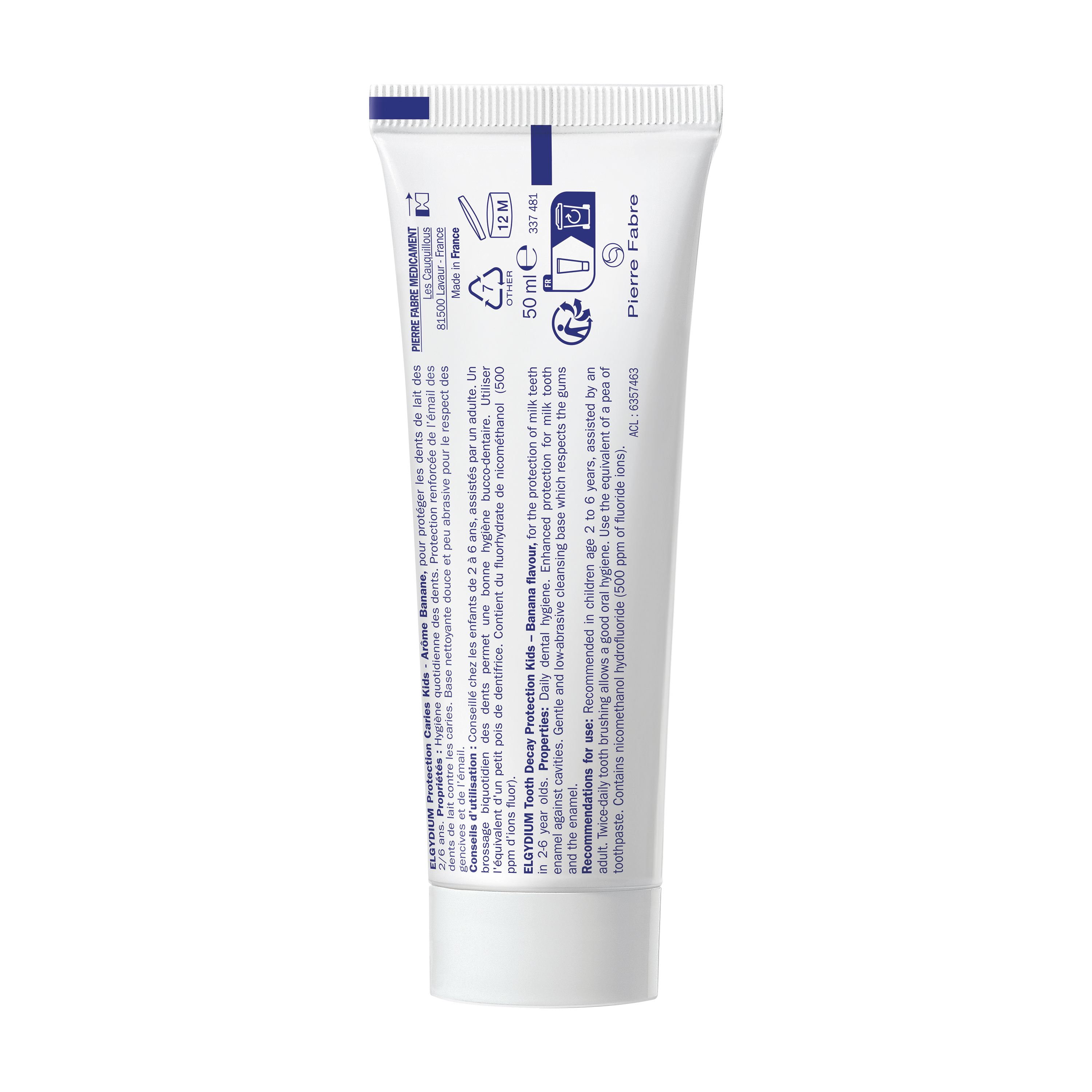 ELGYDIUM Kids Arôme Banane 2/6 ans - Dentifrice enfant