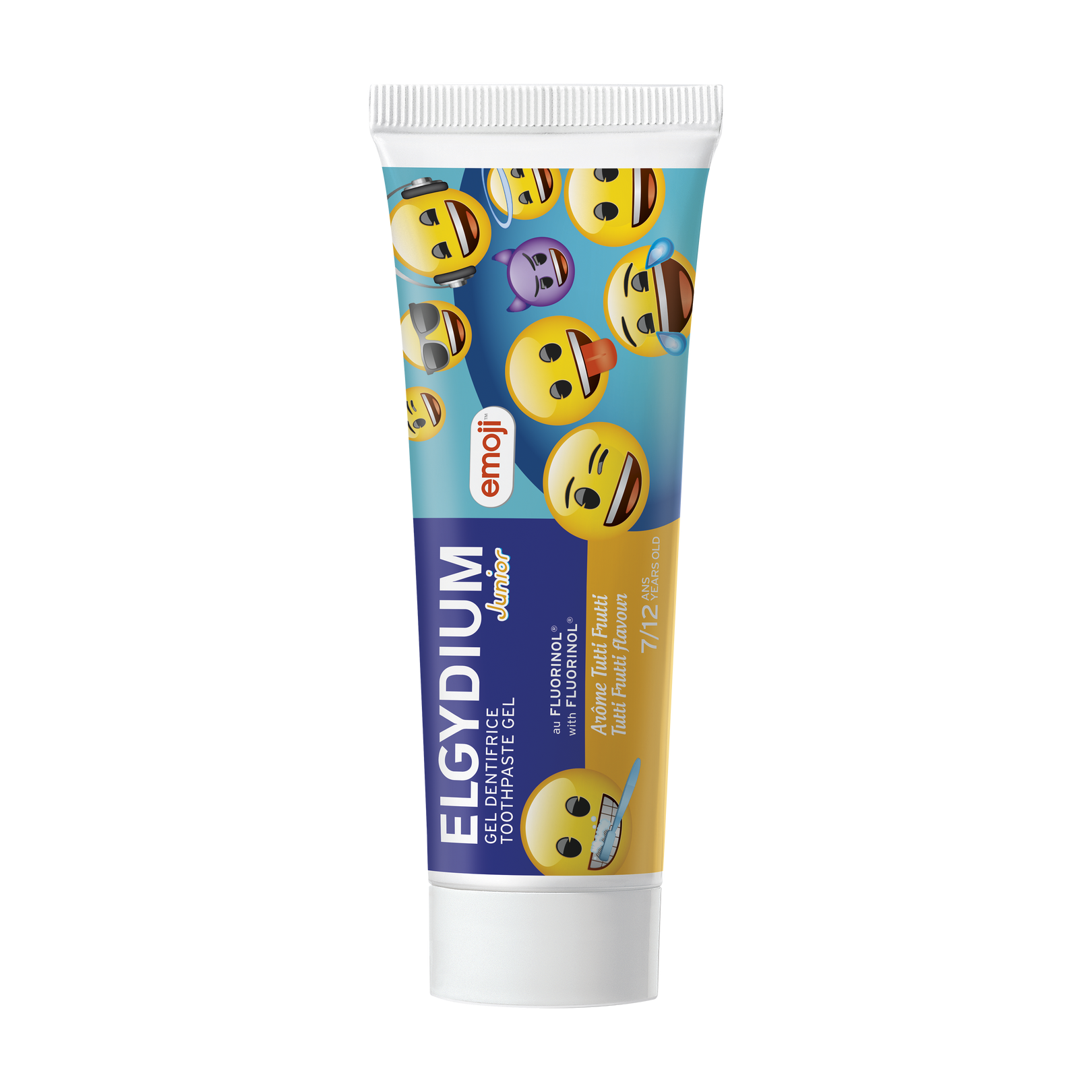 Pasta dentífrica ELGYDIUM Junior EMOJI Sabor Tutti Frutti 1400ppm - Pasta dentífrica para crianças