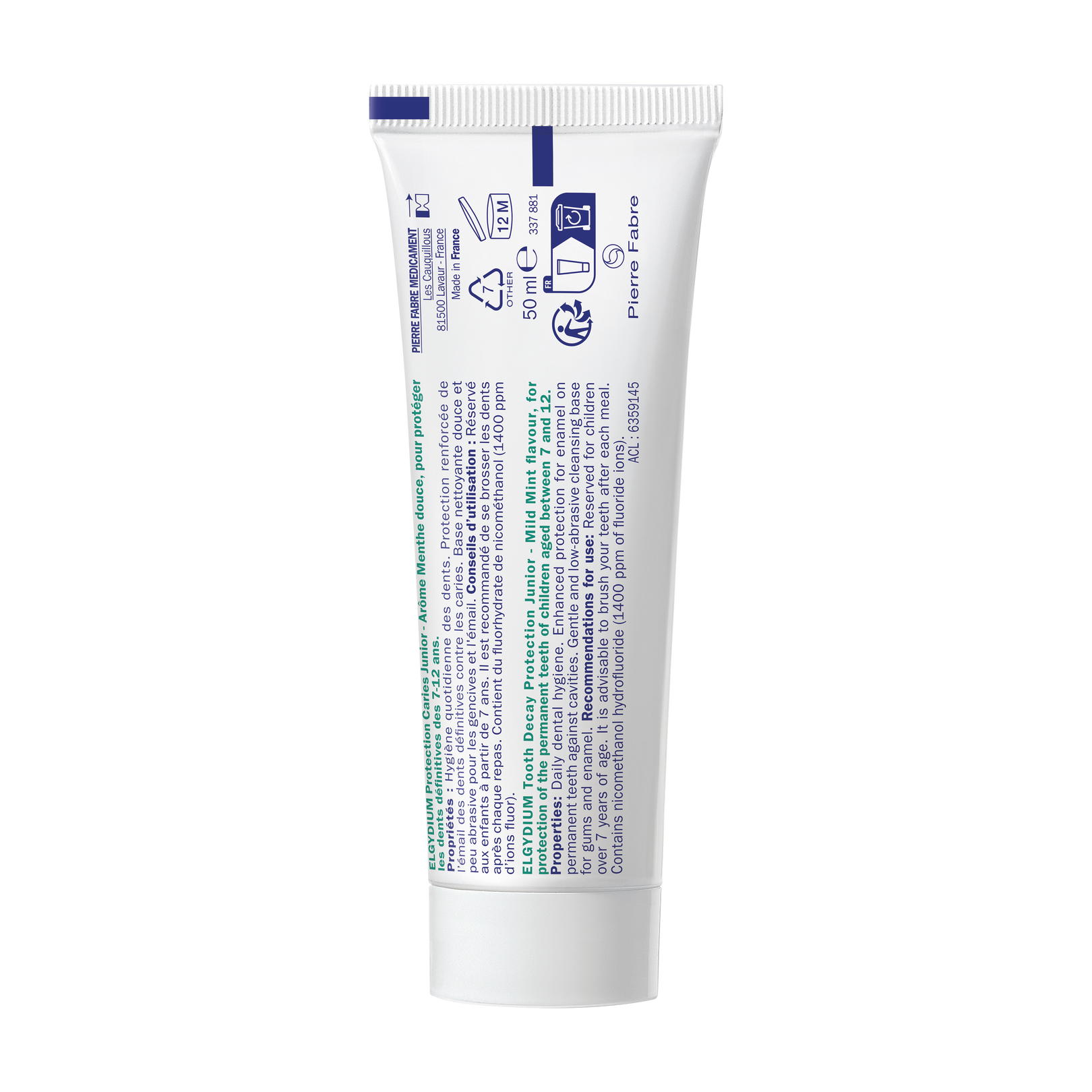 ELGYDIUM Junior Mild Mint - Οδοντόκρεμα για παιδιά ηλικίας 7 έως 12 ετών