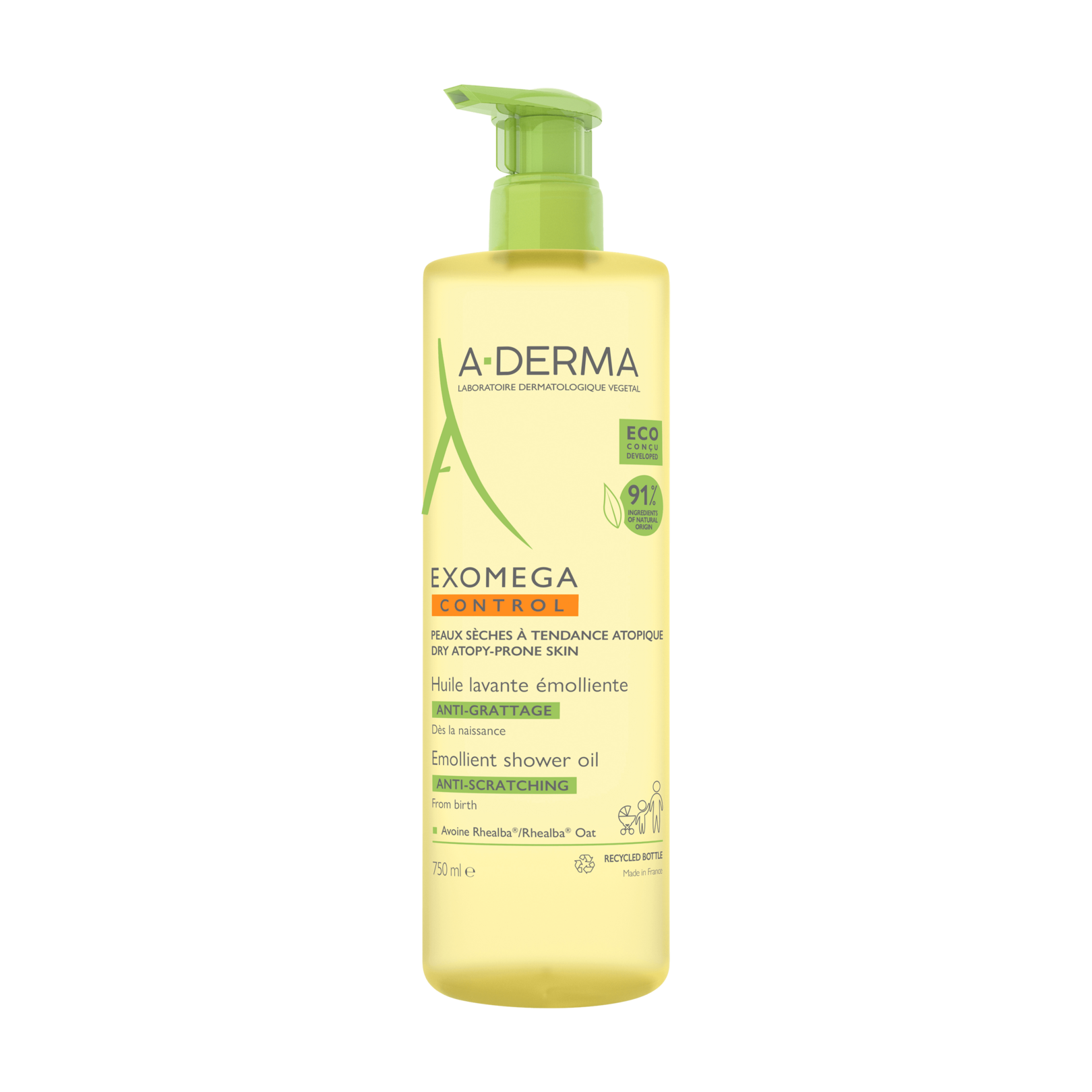 Aceite de ducha emoliente anti-irritación