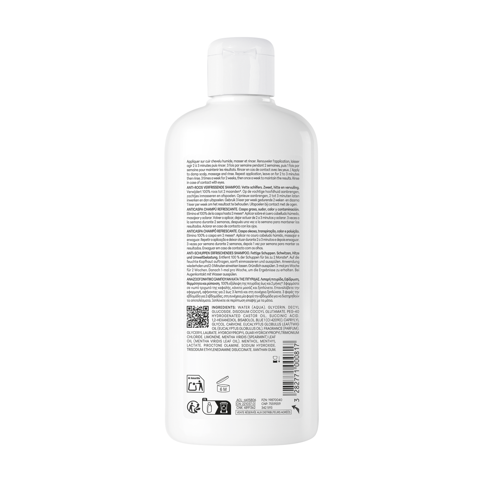 Refreshing anti-dandruff shampoo