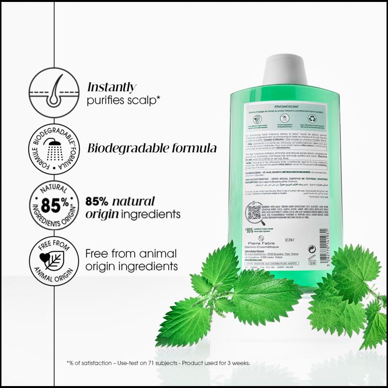 Oil Control Shampoo with Organic Nettle - Oily hair