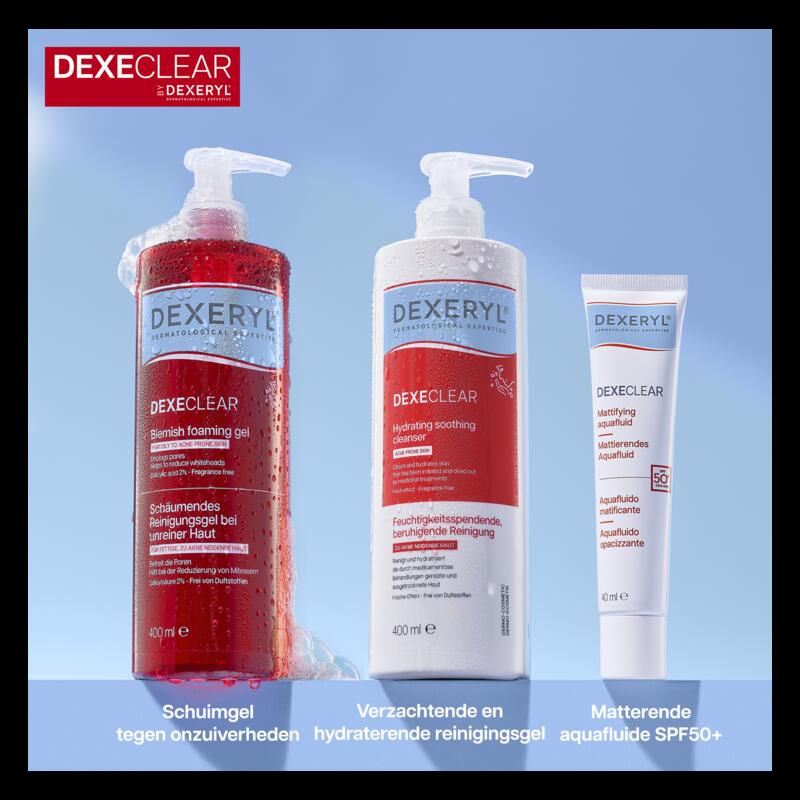 DEXECLEAR Schuimende gel tegen onzuiverheden