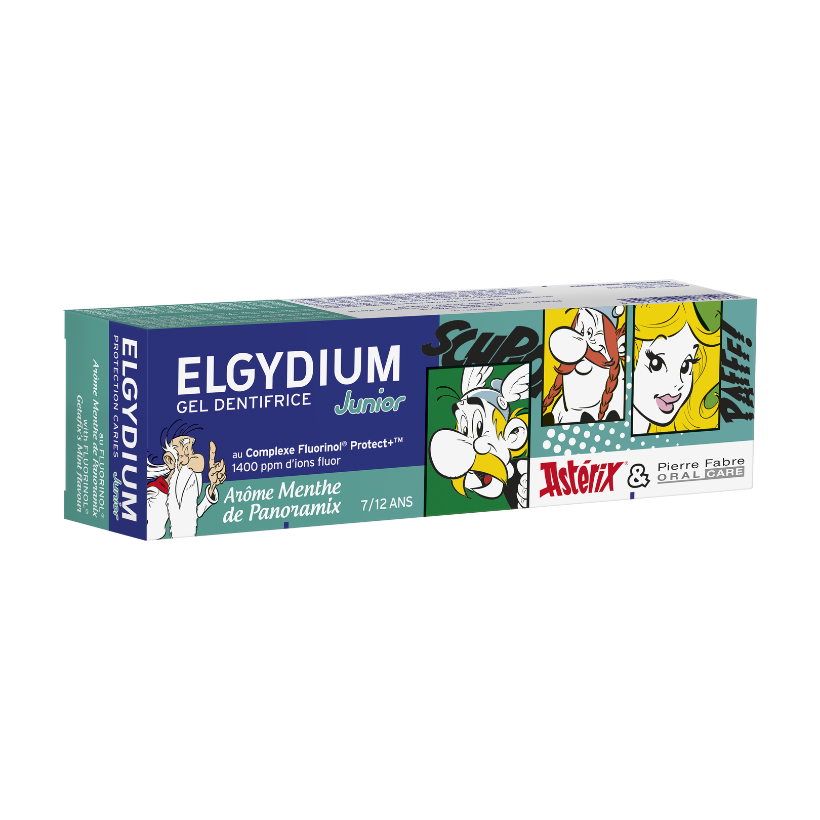 ELGYDIUM Junior Astérix Arôme Menthe douce 7/12 ans - dentifrice enfant