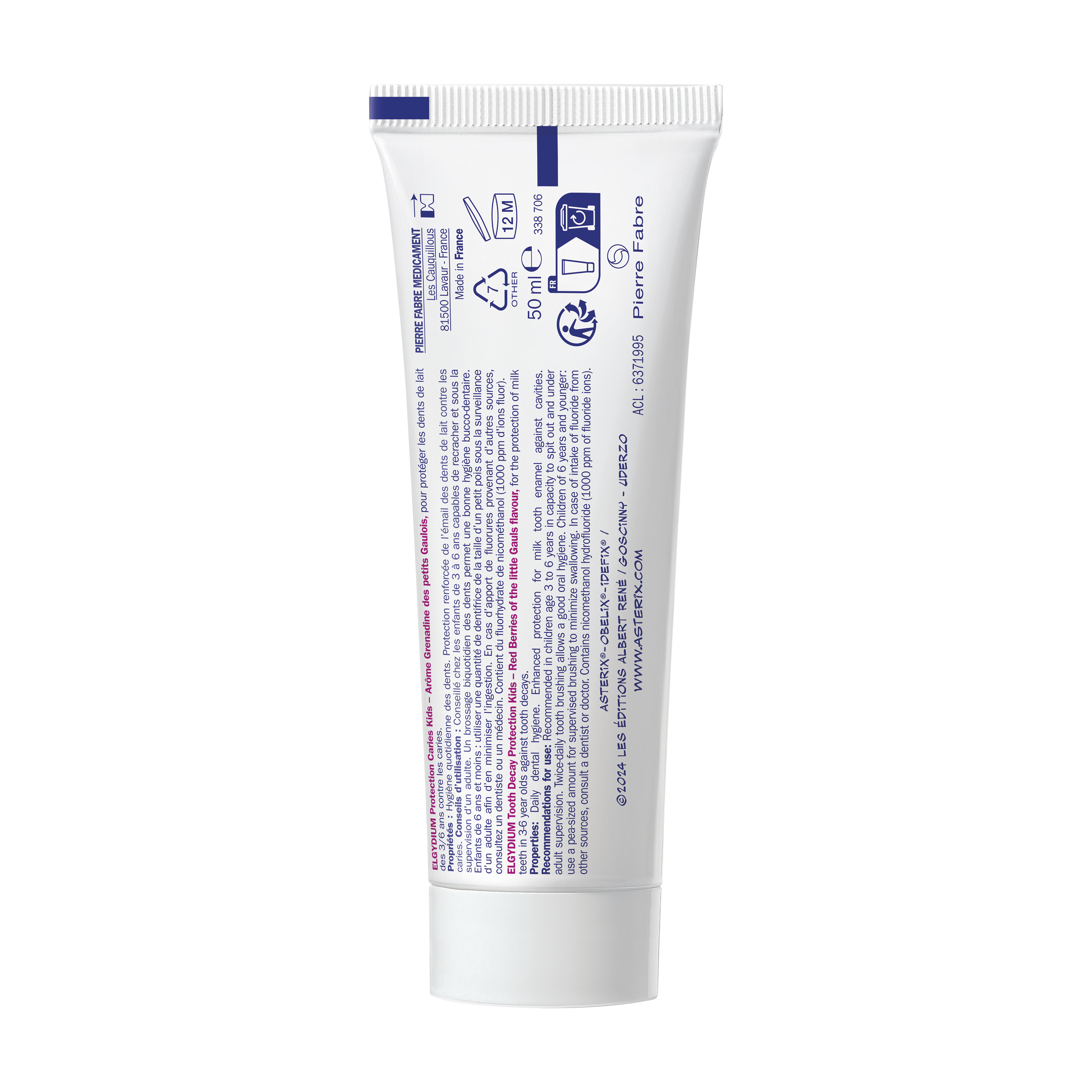 ELGYDIUM Kids Astérix Arôme Grenadine 3/6 ans - dentifrice enfant