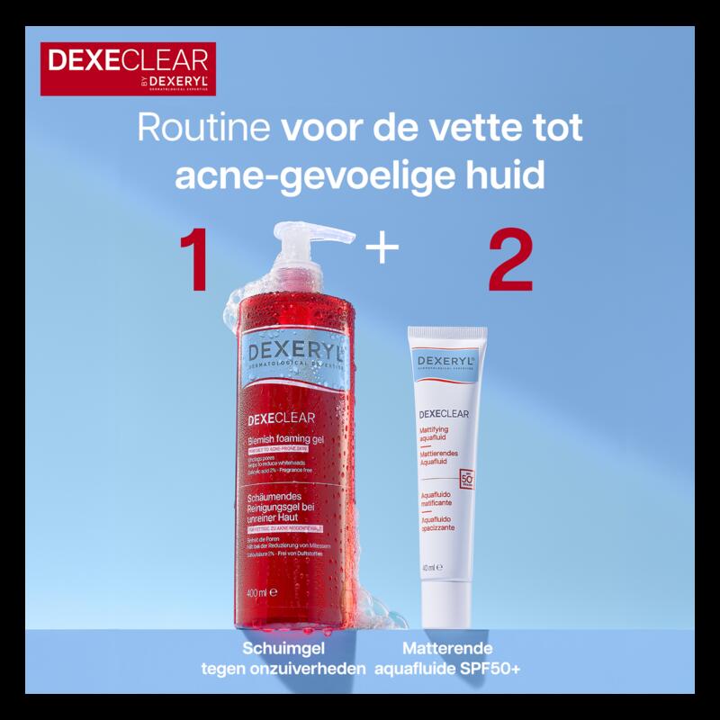 DEXECLEAR Schuimende gel tegen onzuiverheden