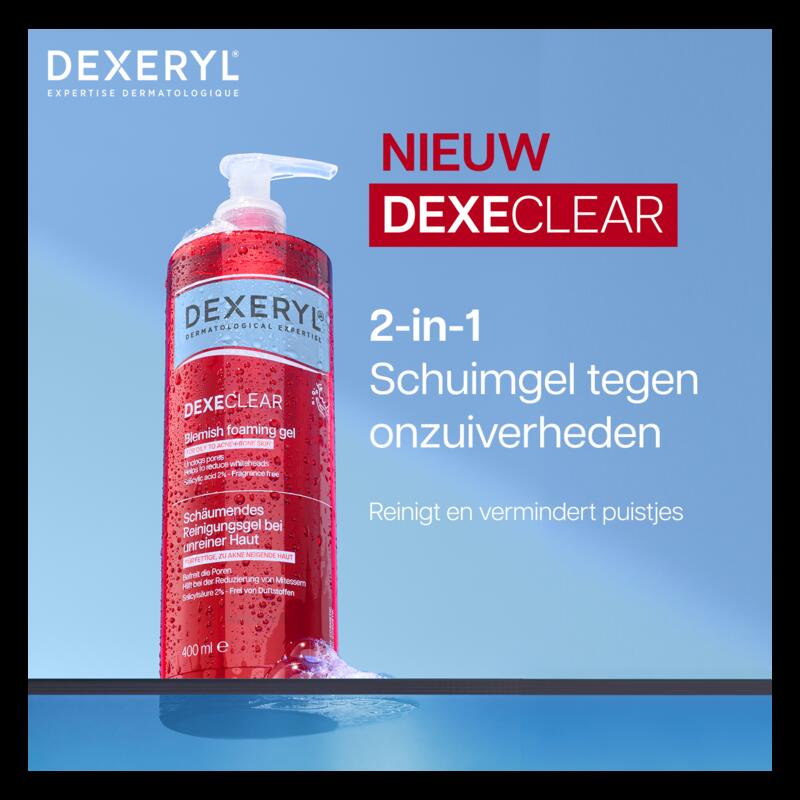 DEXECLEAR Schuimende gel tegen onzuiverheden