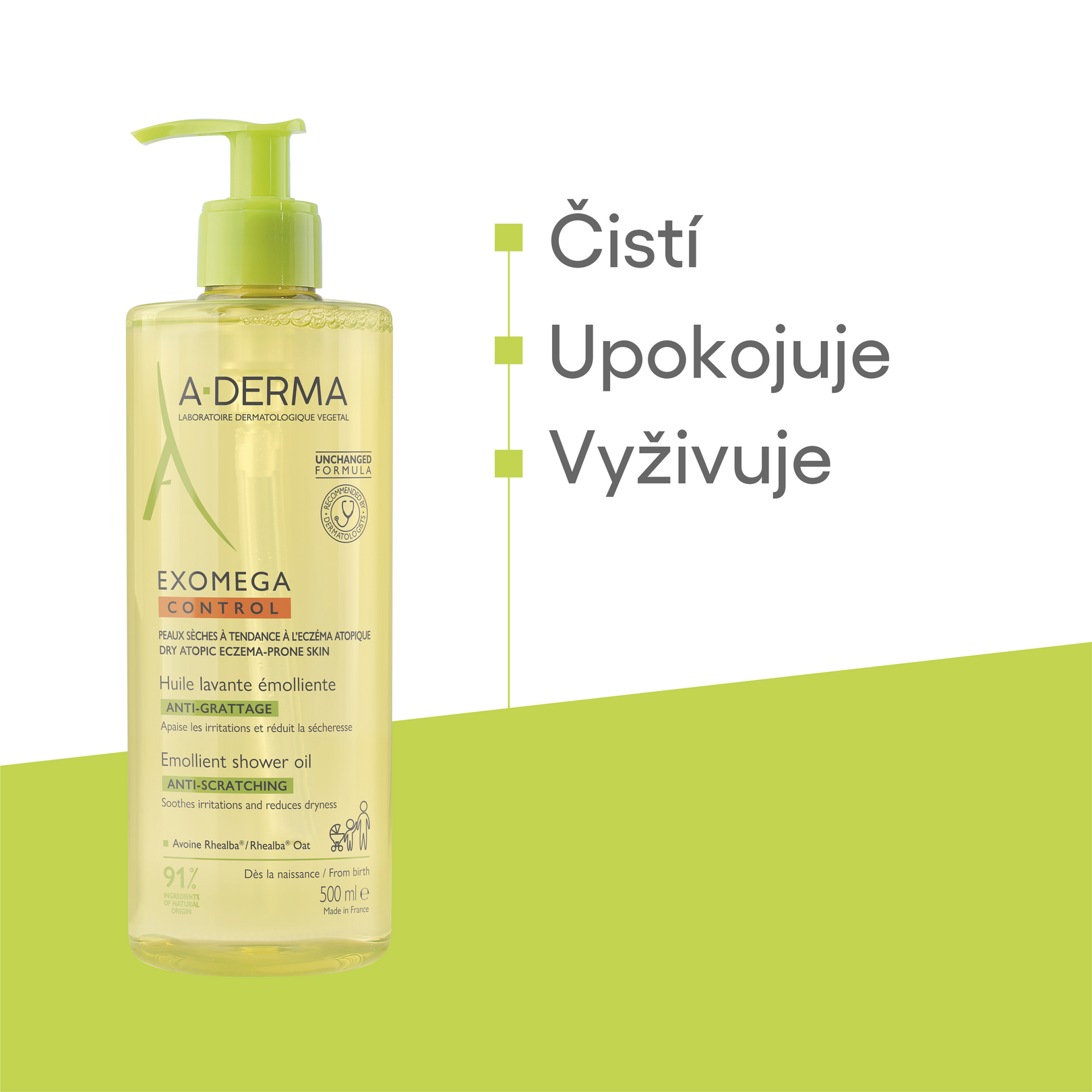 Exomega Control Zvláčňujúci sprchový olej