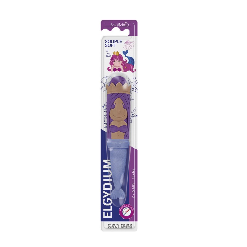 ELGYDIUM Kids Mermaid 2/6 ans - brosse à dents enfant