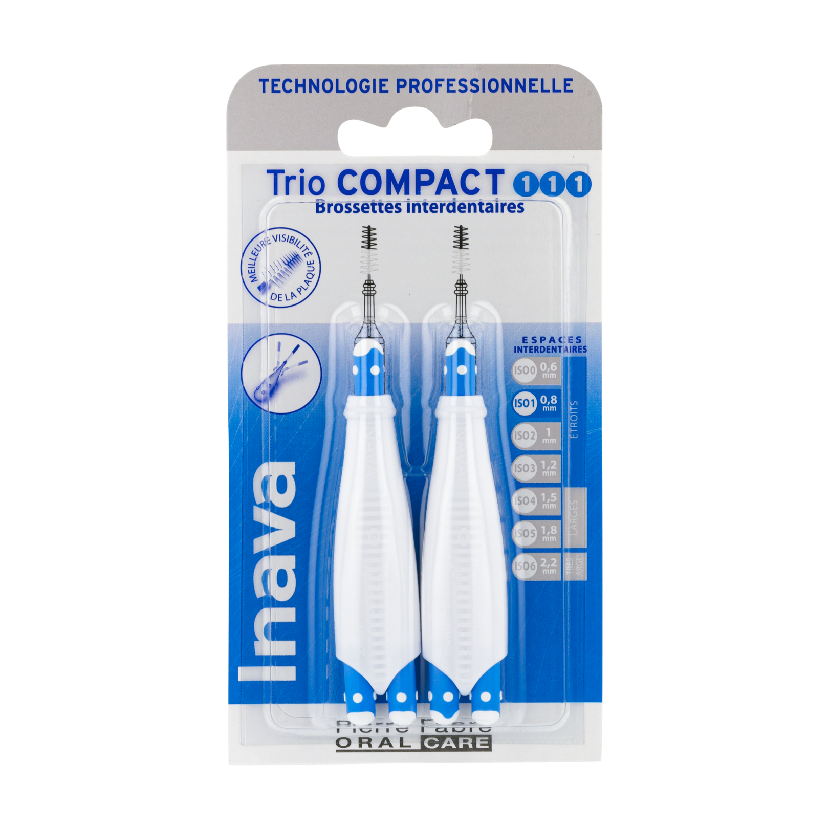 Inava TrioCompact bleue (ISO 1/1/1) - brossette interdentaire