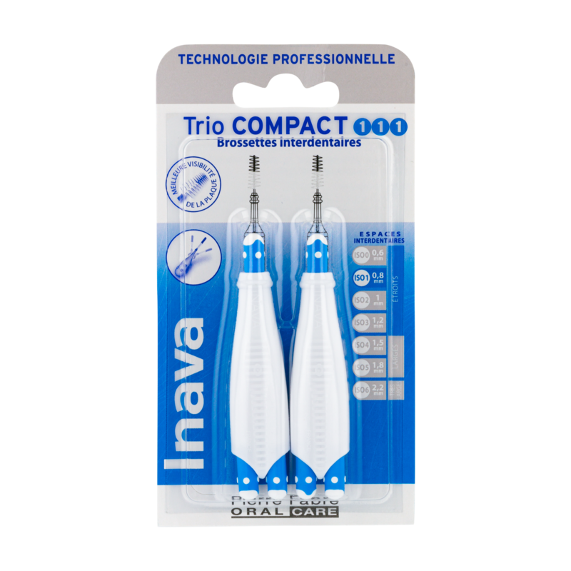 Inava TrioCompact bleue (ISO 1/1/1) - brossette interdentaire