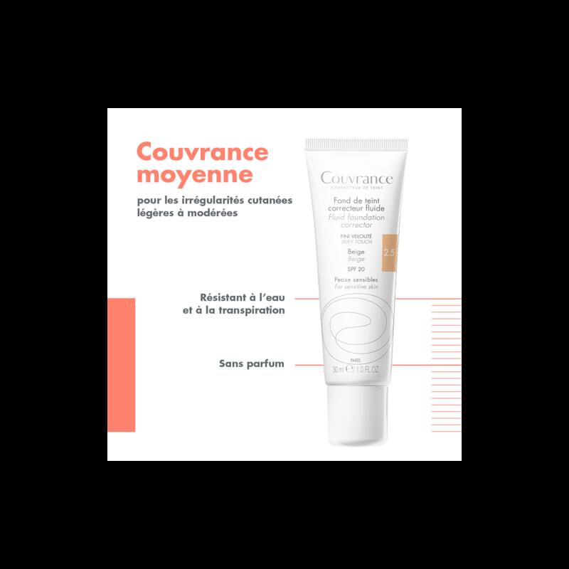 COUVRANCE Fond de teint correcteur fluide Beige