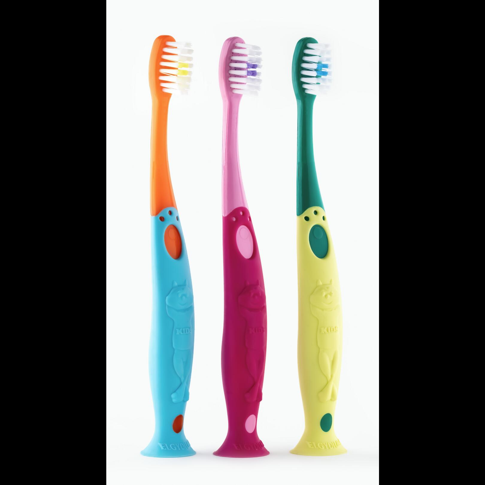 ELGYDIUM Kids de 2 a 6 anos Escova de dentes 