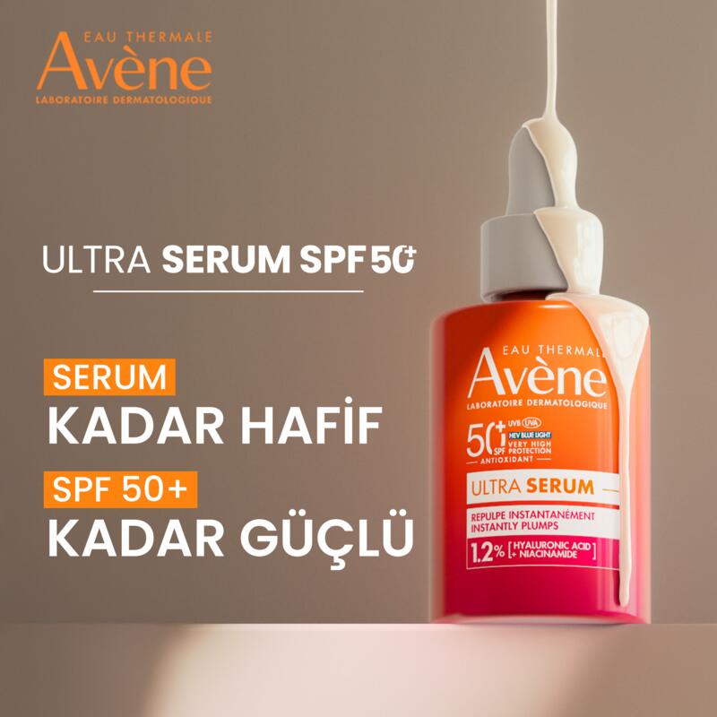 Ultra Serum SPF 50+ Dolgunlaştırıcı Etkili UVA,UVB ve Mavi Işık Karşıtı Güneş Koruyucu Serum 30 ml