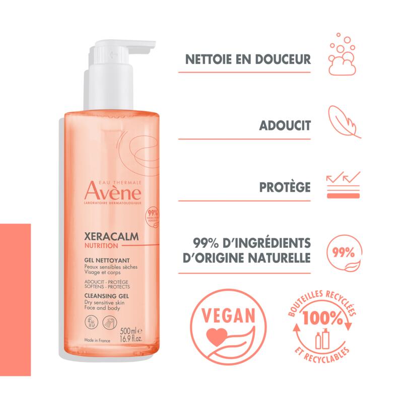 XERACALM NUTRITION Gel nettoyant
