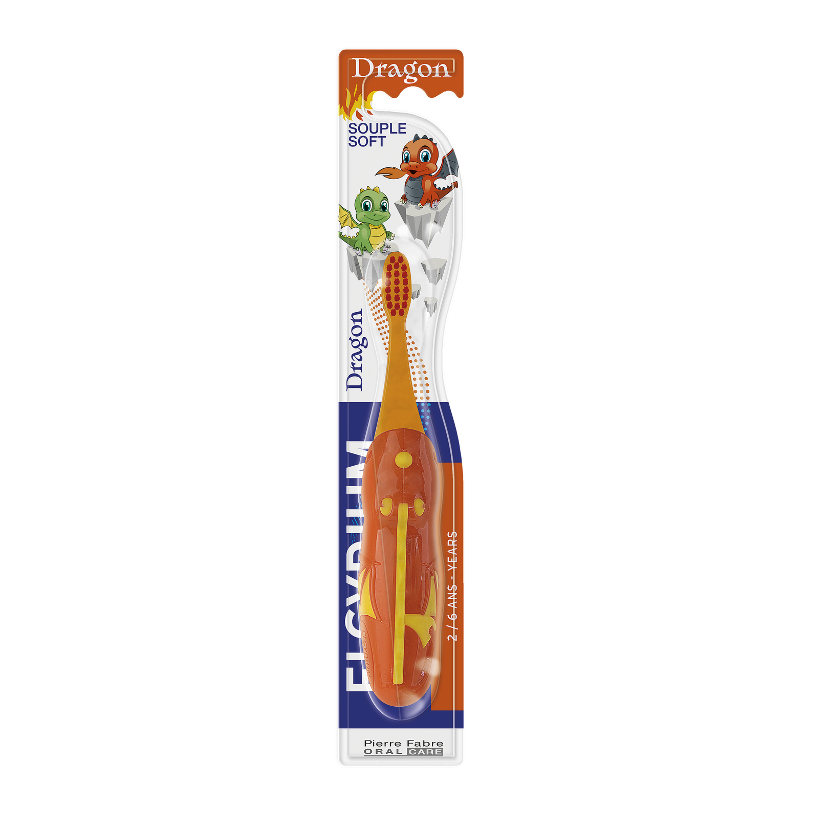 ELGYDIUM Kids Dragon 2/6 Anos - Escova de dentes para crianças