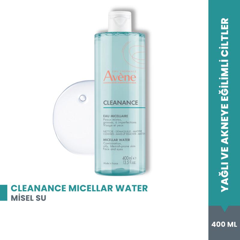 Cleanance Karma ve Akneye Eğilimli Ciltler için Glutamik Asit İçeren Misel Su 