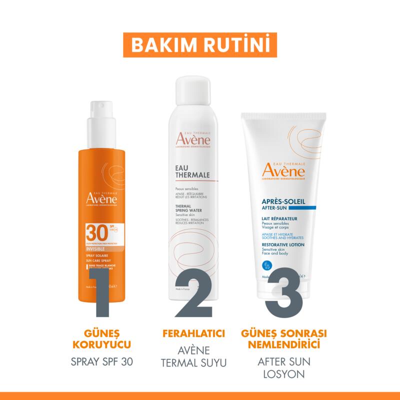 Sprey Güneş Kremi SPF 30 Vücut için Yüksek Koruma Sağlayan Nemlendirici Güneş Bakımı 200 ml