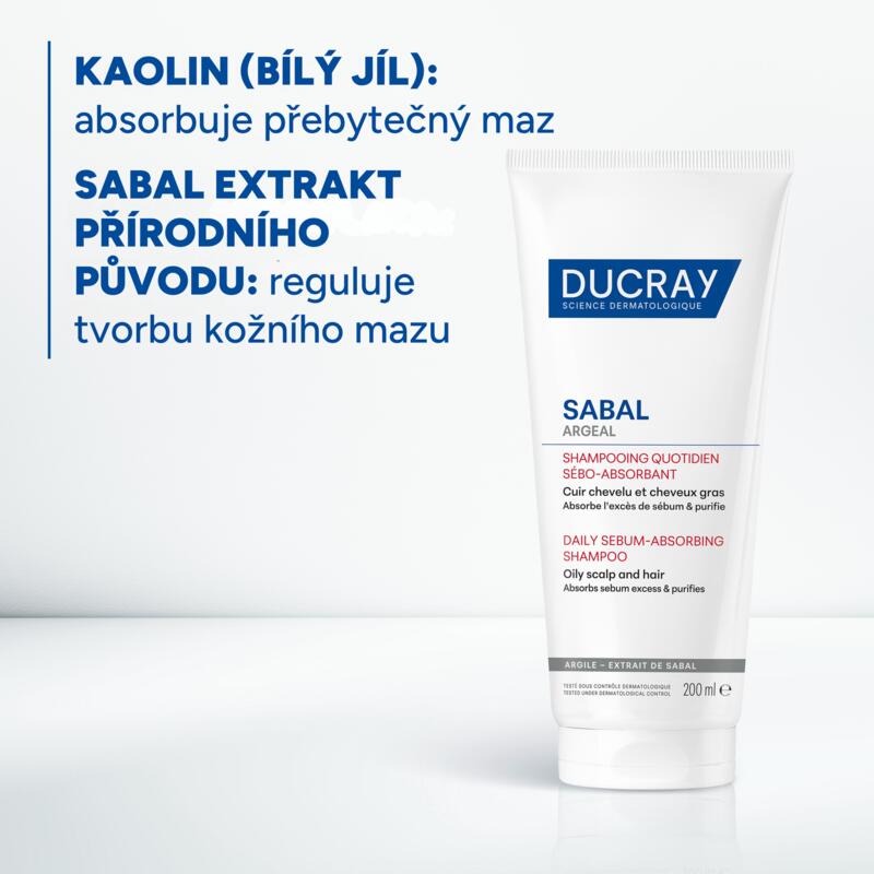 SABAL ARGEAL Šampon absorbující kožní maz pro každodenní použití