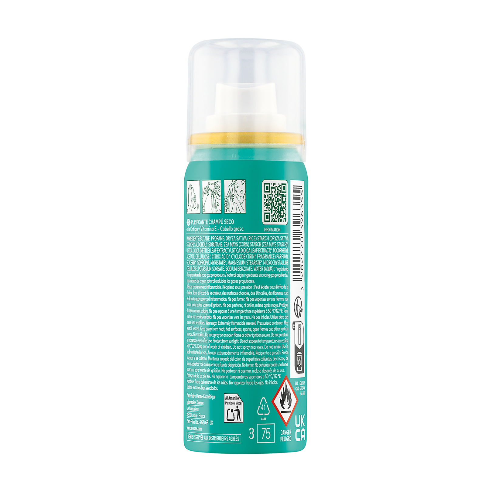 PURIFIANT Shampoing sec à l'Ortie et Vitamine E