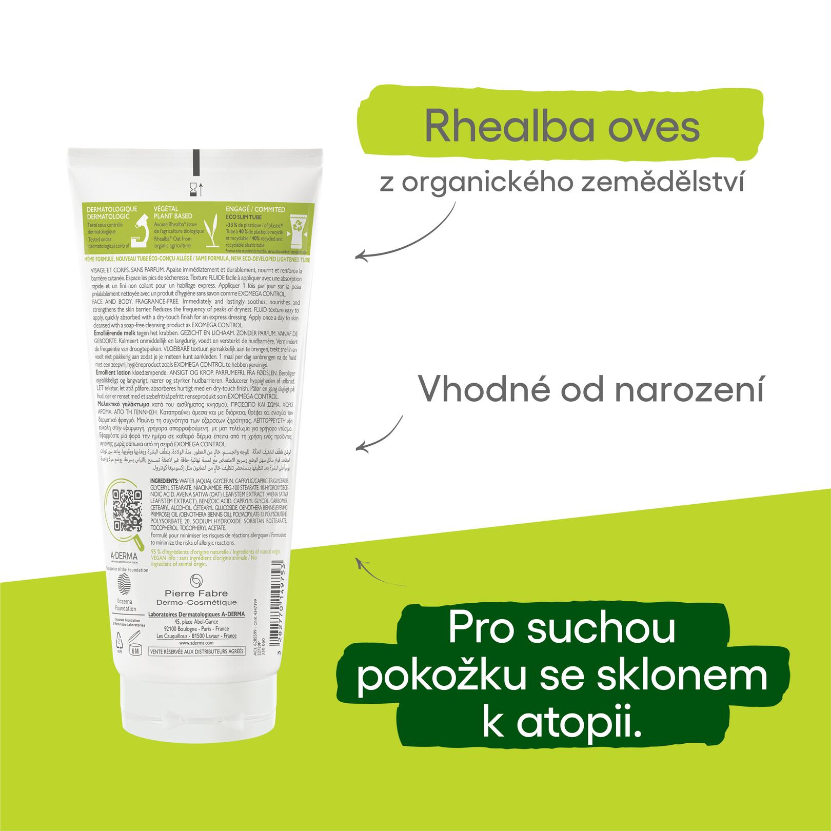 Emolienční mléko proti škrábání