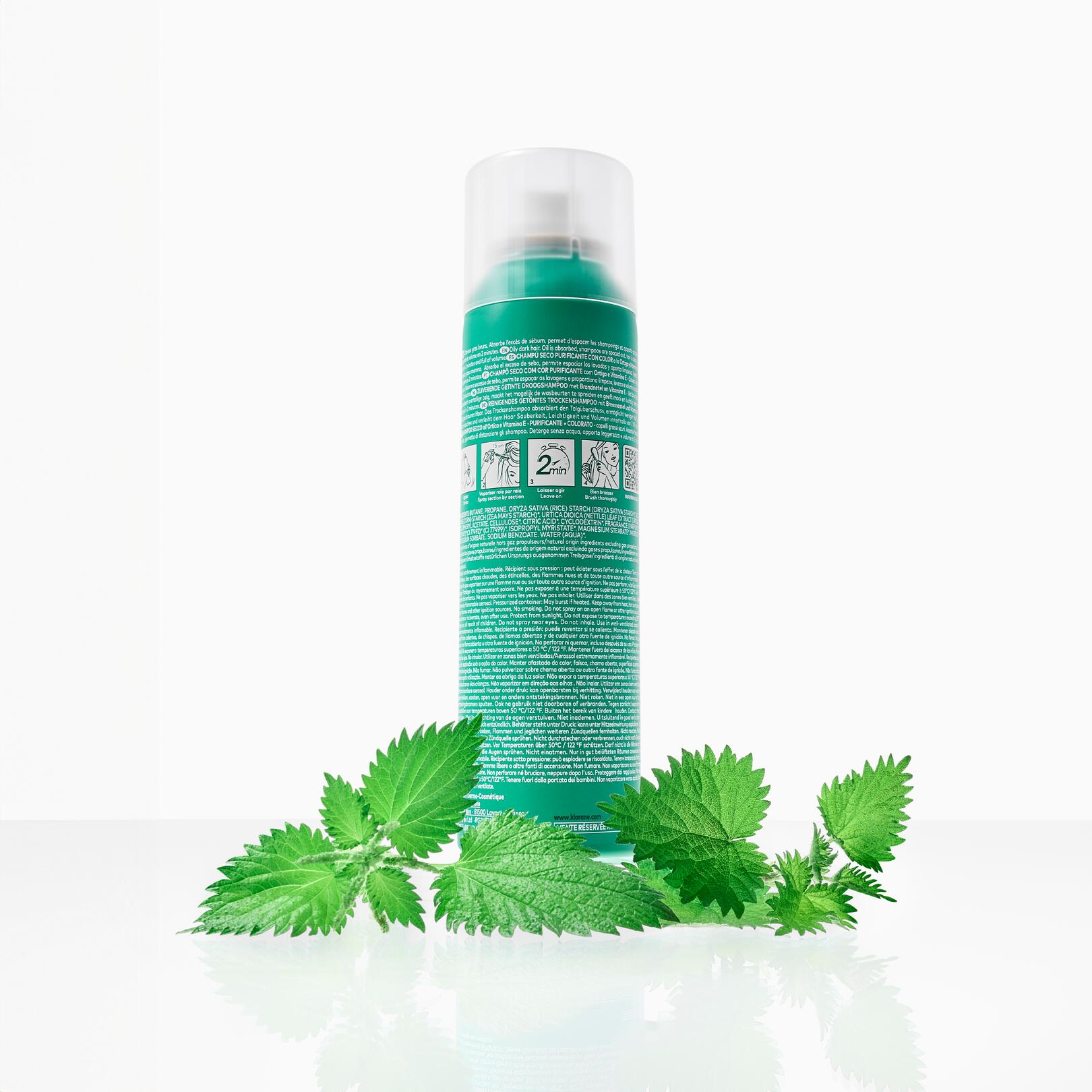 PURIFIANT TEINTÉ Shampoing sec à l'Ortie et Vitamine E