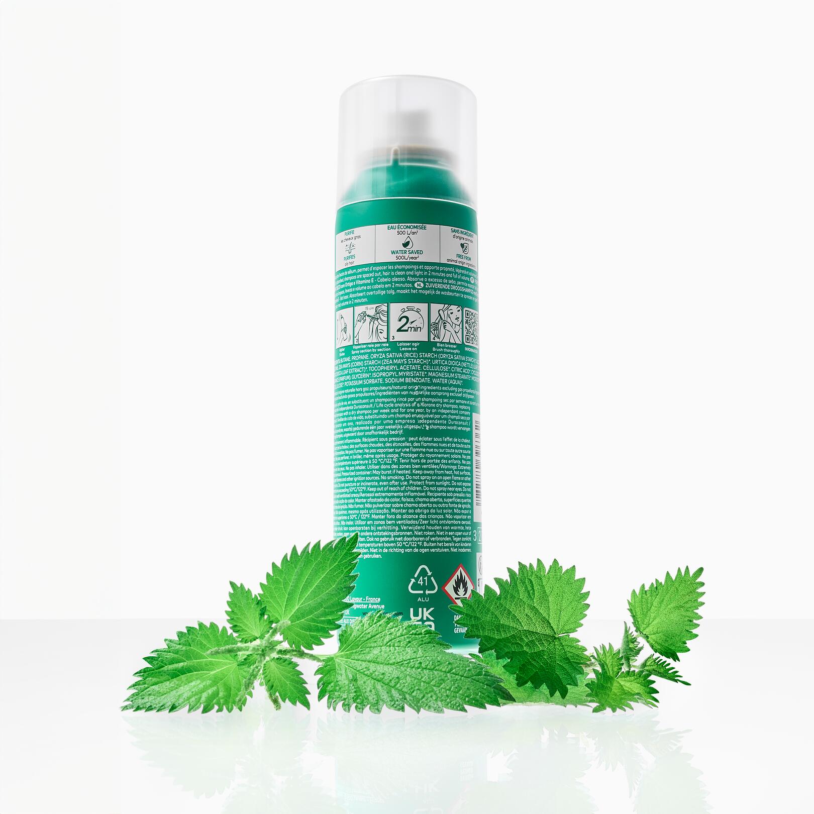 PURIFIANT Shampoing sec à l'Ortie et Vitamine E