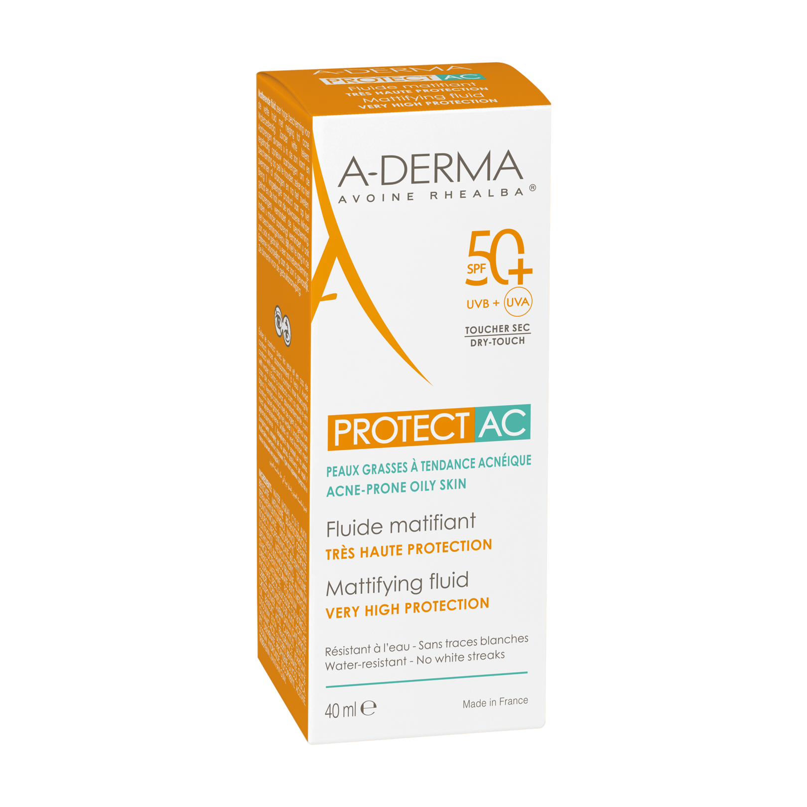 Fluide solaire visage matifiant SPF50+