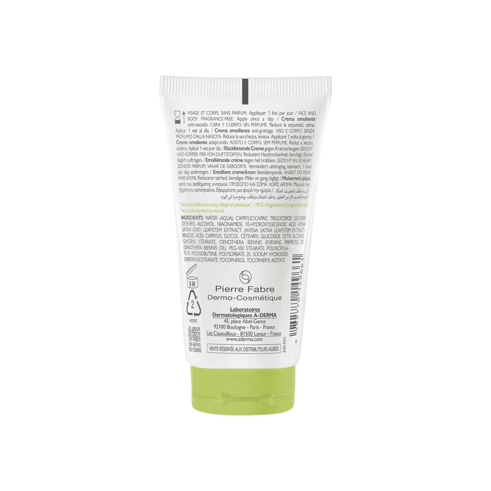Crème émolliente anti-démangeaisons