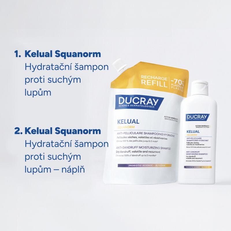 KELUAL SQUANORM Hydratační šampon proti lupům - EKO náplň
