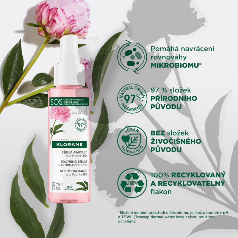 SOS Zklidňující sérum s výtažkem z BIO pivoňky