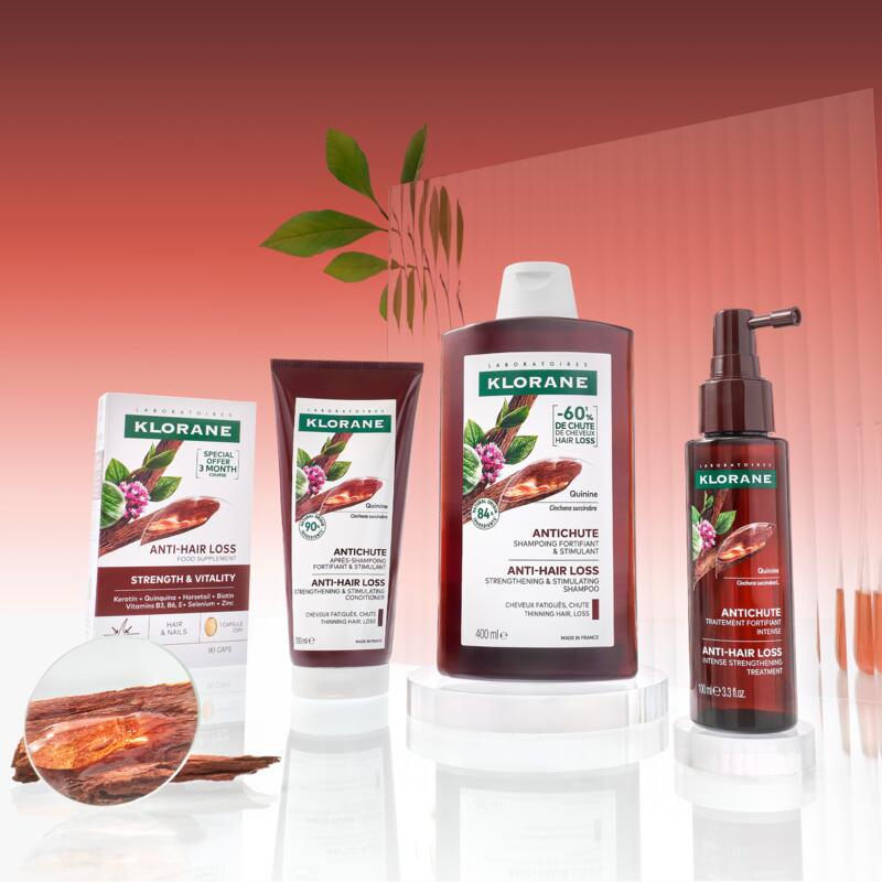 TEGEN HAARUITVAL Versterkende en stimulerende shampoo met Kinine