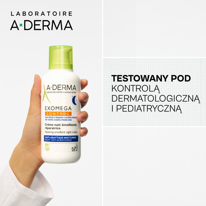 A-DERMA EXOMEGA CONTROL REGENERUJĄCY KREM EMOLIENT NA NOC 