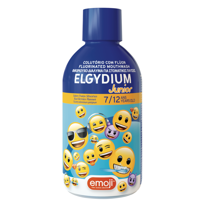 ELGYDIUM Junior Emoji - Φθοριούχο στοματικό διάλυμα για παιδιά