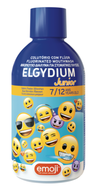  , ELGYDIUM Junior Emoji - Φθοριούχο στοματικό διάλυμα για παιδιά