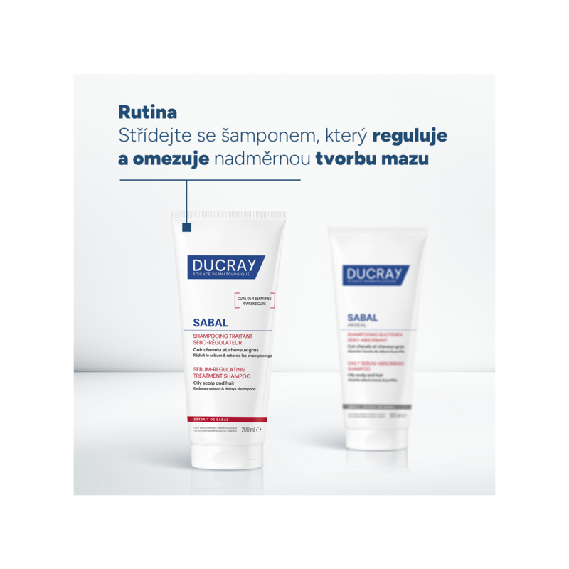 SABAL ARGEAL Šampon absorbující kožní maz pro každodenní použití