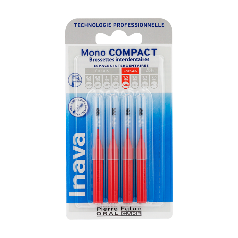 Inava MonoCompact rouge (ISO 4) - brossette interdentaire
