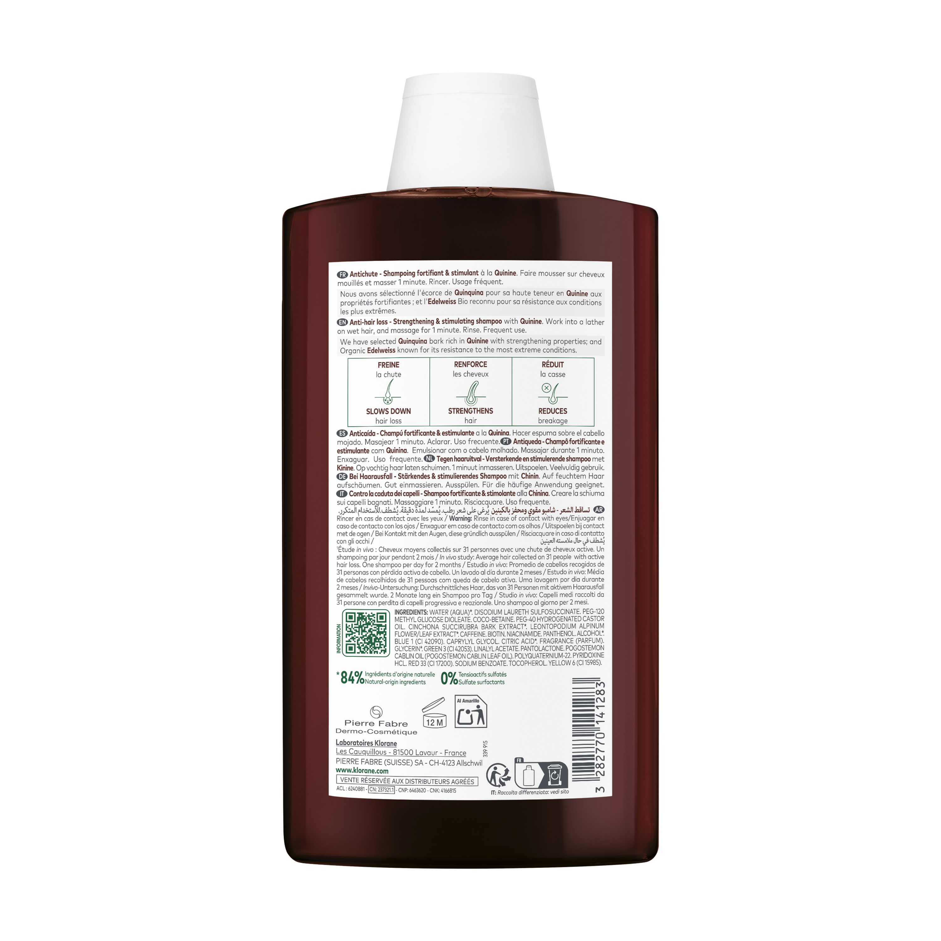 Szampon z chininą i organiczną szarotką