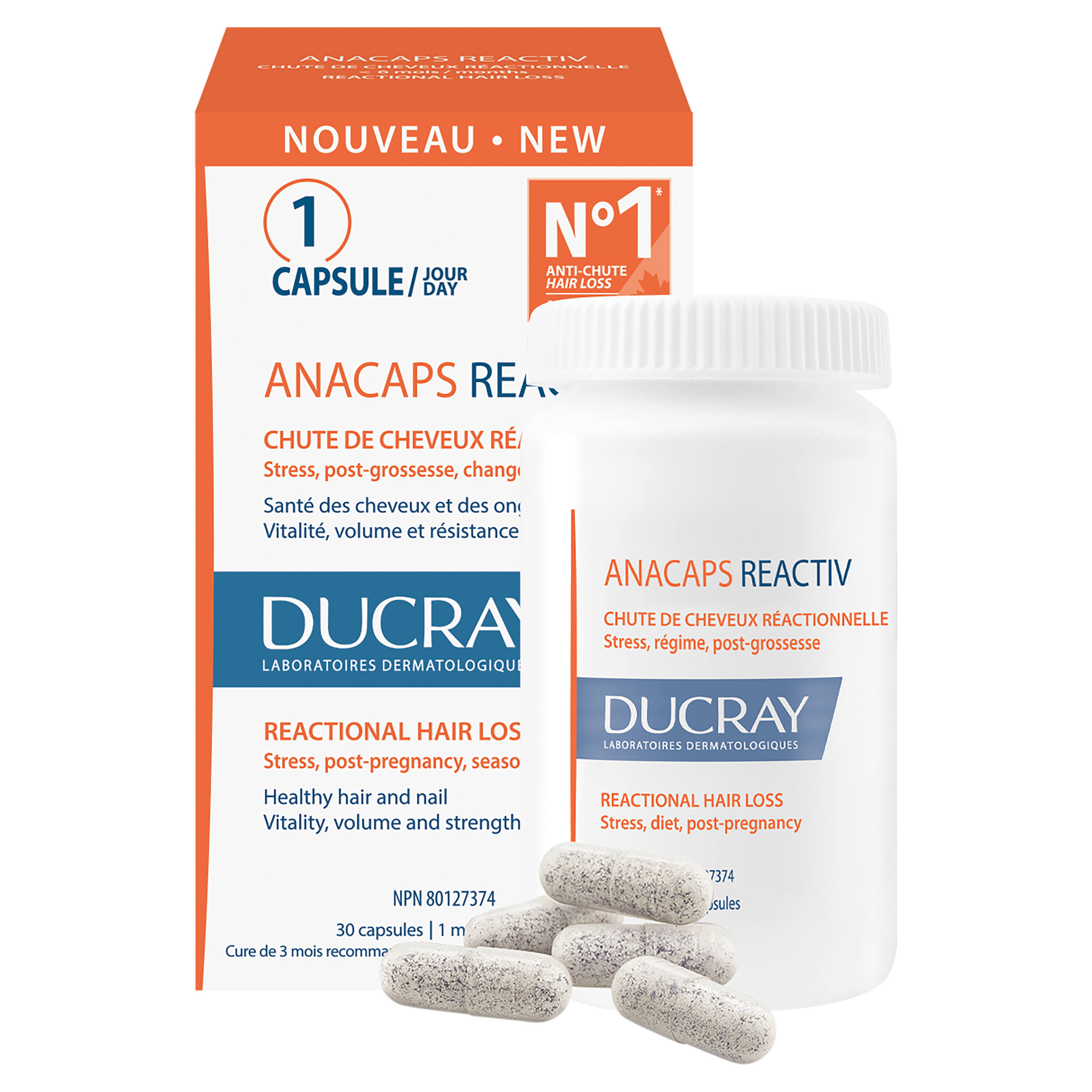 ANACAPS REACTIV - Reactional hair loss - Food supplement | Ducray