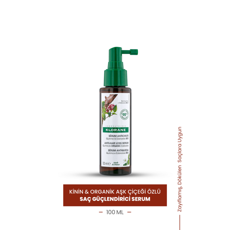 Kinin ve ORGANİK Aşk Çiçeği özleri içerikli Serum