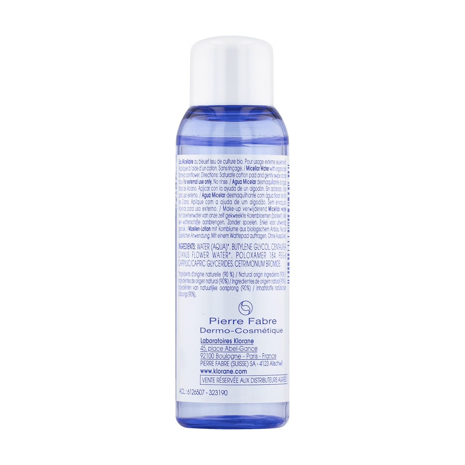 Eau micellaire démaquillante au Bleuet BIO